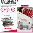 thumbnail image 3 of Better Things Home 12+ Expandable Pan And Pot Lid Organizer Rack For Cabinet, Pot Lid Holder Pot Organizers Inside Cabinet, Pots And Pans Organizer Under Cabinet (Dark Grey, Pan & Bakeware), 3 of 5