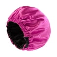thumbnail image 2 of Gorro de seda para dormir, gorro para el pelo para bañarse, lavarse la cara y maquillarse. rosa roja, 2 of 9