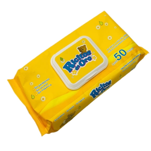 24 Pack Toallitas Húmedas para Bebé Ricitos de Oro 50s con tapa