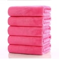 thumbnail image 6 of 5 Piece Towel Set, Pure Cotton Soft Fast Dry Lightweight Absorbent, for Shower, Spa, Gym, Pool, Hotel & Daily Use, 11.81x23.62in, Pink, 6 of 6