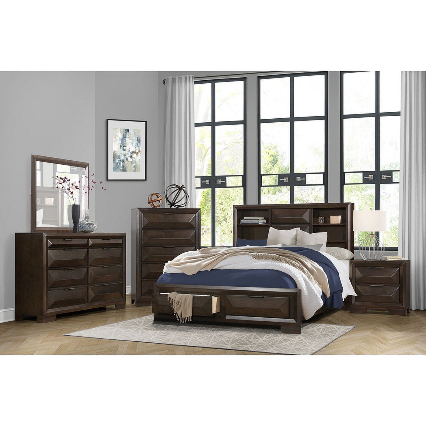 Home Elegance Chezkys Collections Unique Chest with Horizontal Metal Accent