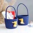 thumbnail image 3 of AAOMASSR Charming Alligator: Portable Cotton Rope Storage Bucket for Cute Miscellaneous Storage and Hand Carry Convenience(21.5x16 cm),Green, 3 of 5