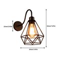 thumbnail image 2 of Industrial Wall Sconce Vintage Wire Cage Wall Light Rustic Wall Light Fixture for Bedroom Nightstand Porch, 2 of 8