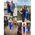 thumbnail image 3 of Womens Halter Fishtail Bandage Party Dress Elegant Wedding Guest Dress, 3 of 6