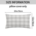 thumbnail image 7 of REGALWOVEN Pack of 2 Plaid Decorative Throw Pillow Covers Check Soft Cushion Case for Sofa Living Room Couch Grey 20" x 12", 7 of 7