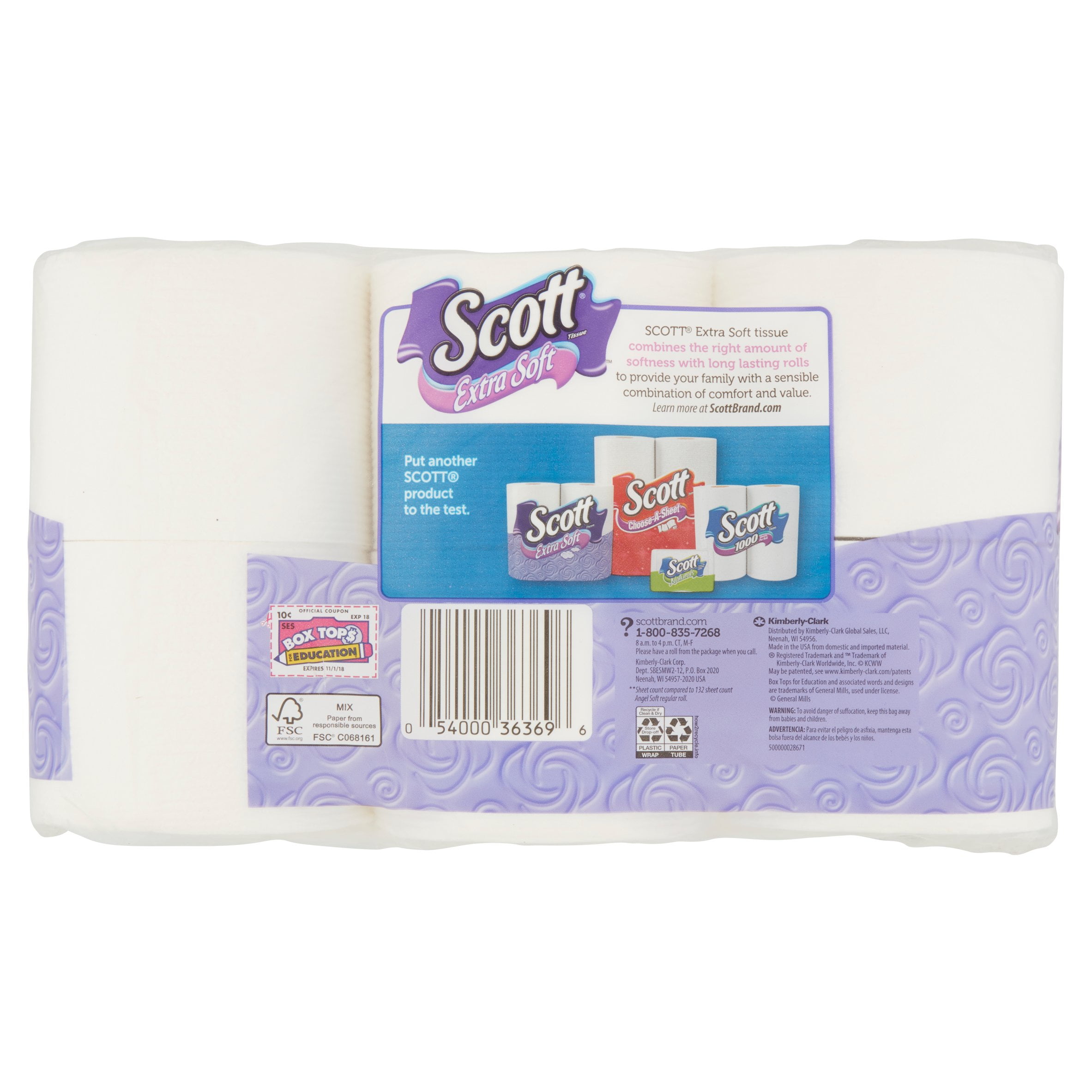 Scott Extra Soft Toilet Paper, 12 Mega Rolls