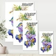 thumbnail image 4 of Designart ' Birds With Purple Iris ' Traditional Canvas Wall Art Print, 4 of 4