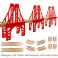 thumbnail image 2 of Puentes De Tren De Madera 3 Puentes Colgantes Accesorios De Vías De Tren De Madera Vías De Tren De Madera Vías De Tren Compatibles Con Todas Las Principales Marcas Juguetes De Madera Para Niñas Y Niño, 2 of 5