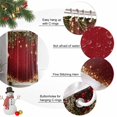 thumbnail image 2 of Small Stall Shower Curtain 36x78 Inch Narrow Half Size Red Golden Christmas Bath Curtains Bathroom Decor, Xmas Pine Needles Balls Berry Waterproof Fabric Shower Curtain Set with Hooks 36 Inch, 2 of 8