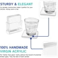 thumbnail image 5 of Set of 4 4" Square Acrylic Lucite Coasters with Holder, 5 of 6
