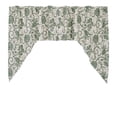 thumbnail image 3 of VHC Brands Dorset, Farmhouse Kitchen Swag Valance Curtain Panels, Floral, Green, 36x36x16, Set of 2, 3 of 3