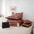 thumbnail image 6 of jejeloiu Galaxy Starry Sky 7pcs Bedding Comforter Set,Constellation Pattern Queen Bedding Sets,Brown White Queen Sheet Sets For Girls Kids,Microfiber Bedroom Decor Reversible, 6 of 8