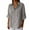 Gray, variant on POROPL Tops for Women 3/4 Sleeve Cotton Linen Button Down Shirt Casual Button V Neck Tunic Blouses