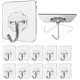 thumbnail image 1 of (Paquete de 6) Toallero Ganchos de cocina Ganchos adhesivos transparentes para pared, resistentes al agua, 1 of 5