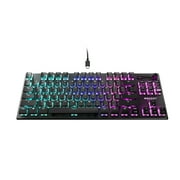 ROCCAT Vulcan TKL Compact Mechanical RGB Gaming Keyboard, Titan Switch Mechanical with Per Key AIMO RGB Lighting, Tenkeyless, Compact Design, Anodized Aluminum Top Plate, Detachable USB-C Cable, Black
