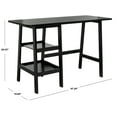 thumbnail image 5 of SAFAVIEH Sofara Solid Writing Desk w/ 2 Shelves, Matte Black, 5 of 11