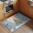 thumbnail image 2 of 2x3 Ft Entryway Area Rug, Christmas Kitchen Rug Runner Washable Floor Mat, Xmas Tree Elk Snowflake Non Slip Indoor Door Mat Throw Carpet for Bathroom Living Room Bedroom, 2 of 8
