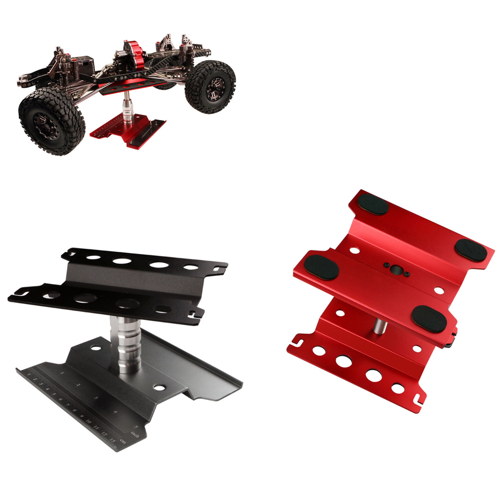 Red RC Car Work Stand Repair Workstation Aluminum Alloy Hobby Tools for 1/10 