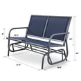 thumbnail image 6 of Nuu Garden  Steel Outdoor Glider Bench Blue, 6 of 11