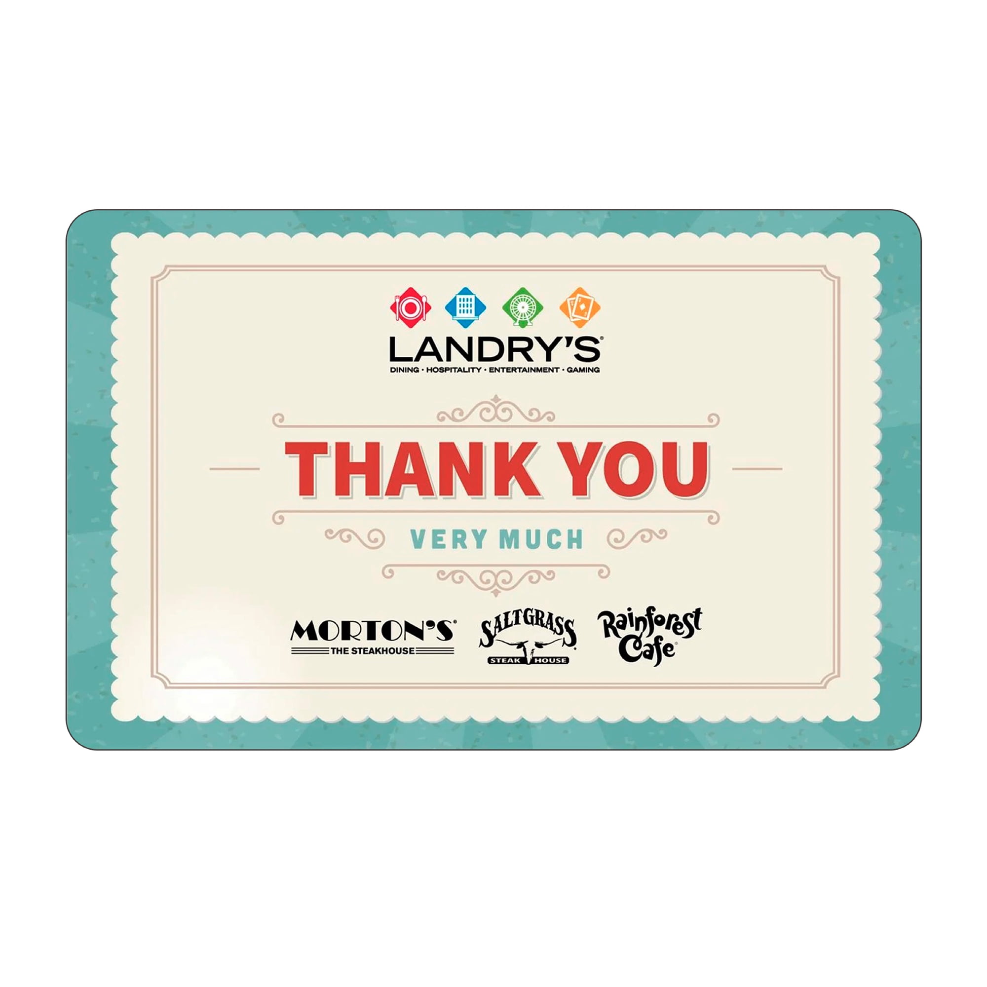 Landry's $25 Thank You Blue eGift Card [Email Delivery]