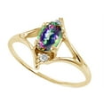 thumbnail image 2 of Tommaso Design� Oval 6x4 mm Mystic Rainbow Topaz Ring, 2 of 9