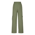 thumbnail image 5 of QATAINLAV Cargo Joggers Pants for Women High Waist Straight Leg Sweat Pants Outdoor Casual Hiking Trousers with Multi Pockets Army Green M Mothers Day Gifts, 5 of 8