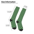 thumbnail image 2 of KLL Green Argyle Plaid Print Cool Socks Men's Women's Crew Socks Funny Crazy Novelty Stockings, 2 of 6