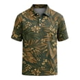 thumbnail image 5 of Mfakffe Hawaiian Shirts for Men Summer Short Sleeve Button Down Casual Polo Shirts Tropical Beach Tee(Blue,S), 5 of 5
