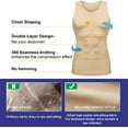 thumbnail image 5 of Molutan Men’s Compression Shirt Slimming Body Shaper Sport Tank Top Abdomen Undershirt for Gym Fitness Waist Trainer Vest(Beige,XS/S), 5 of 8