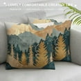 thumbnail image 3 of Creowell  Abstract Mountain Square Throw Pillow Covers Forest Tree Cushion Cover Nature Landscape Boho Stysle  Pillowcases for Couch Bed Car Living Room, 3 of 5