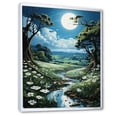 thumbnail image 2 of Designart "Dew Glistening in the Countryside I" Landscape & Nature Floater Framed Wall Art Living Room, 2 of 7