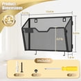 thumbnail image 2 of Paquete de 3 soportes para colgar archivos de pared Docnest, soporte de malla para cartas, soporte de pared para correo, papel y documentos con ganchos para oficina, hogar, escuela, negro, 2 of 6