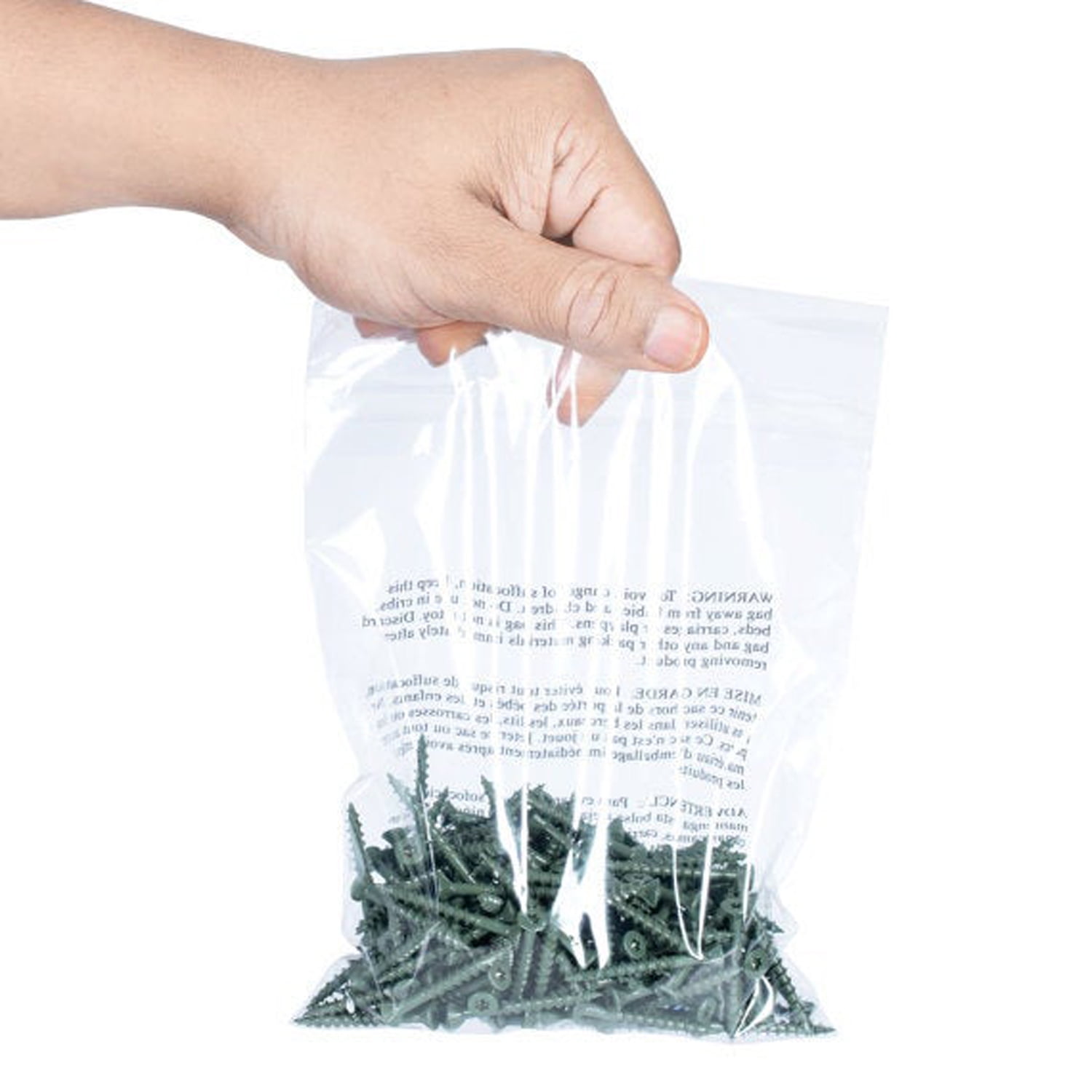 10 x 15 Suffocation Warning Clear Plastic Self Seal Poly Bags 1.5 Mil