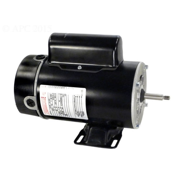 The Pool Supply Shop 1.5 HP Black and Silver Dual Speed Round Flange Pool Motor