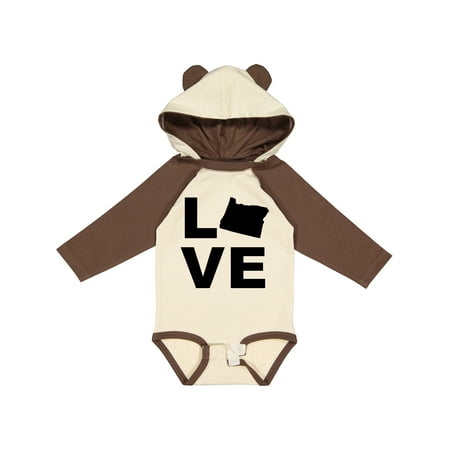 

Inktastic Love Oregon Gift Baby Boy or Baby Girl Long Sleeve Bodysuit