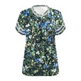 thumbnail image 6 of Plus Size Tops for Women Vintage Print T-Shirts Short Sleeve V Neck Shirts Summer Casual Loose Blouse Beach Vacation Outfits, 6 of 6