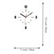 thumbnail image 3 of Reloj de pared moderno de crucifijo acrílico silencioso sin tictac • Rojo blanco negro • Reloj decorativo de 12x7 pulgadas • Dormitorio del salón Decoración del hogar de Halloween, 3 of 6