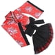 thumbnail image 2 of Japanese Traditional Maid Dress Kimono Cosplay Outfit Maid Costume Dress Size M (Red), 2 of 4