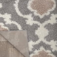 thumbnail image 4 of World Rug Gallery Cozy Moroccan Trellis Shag Area Rug - Gray 6'6" Round, 4 of 6