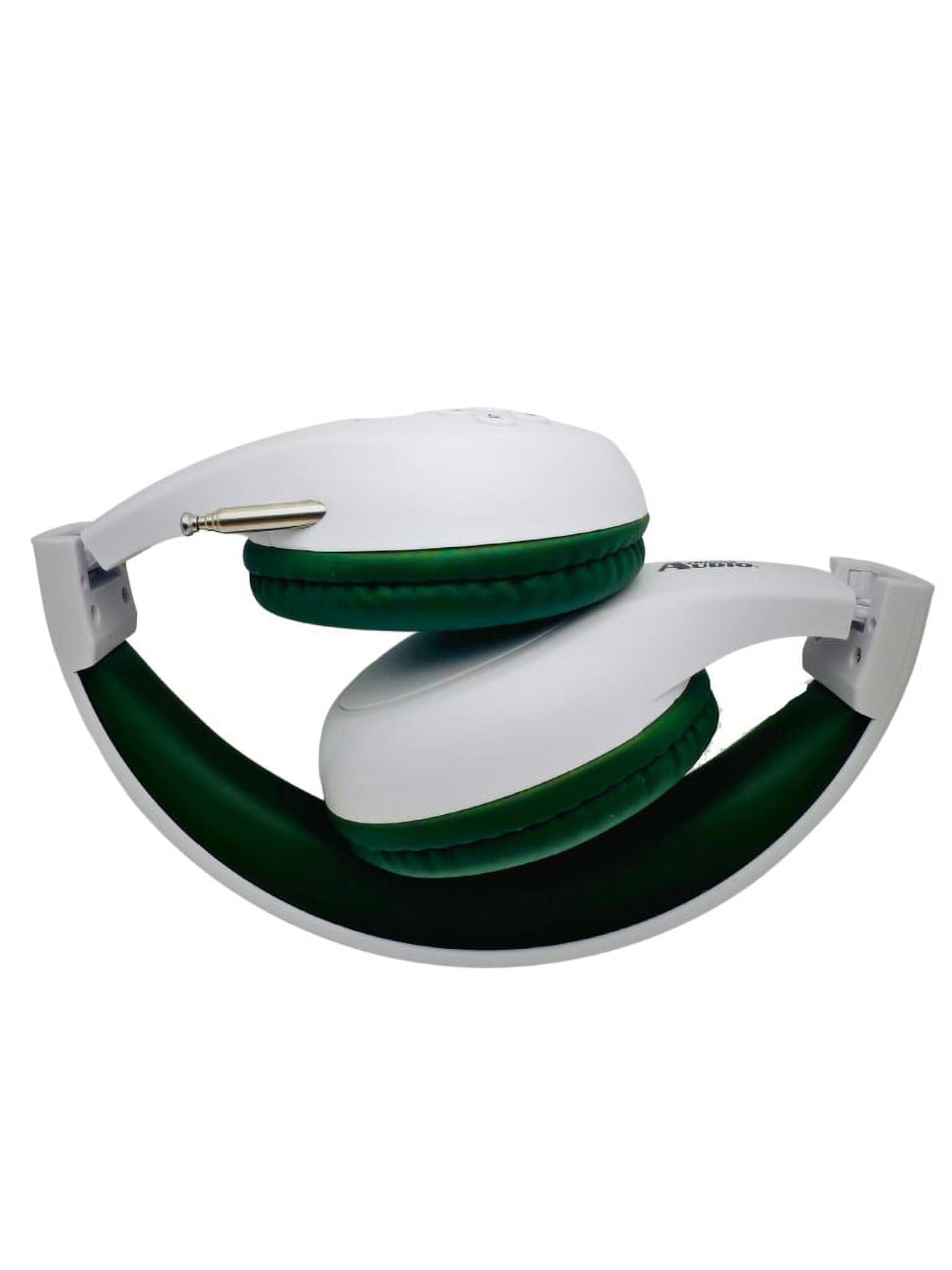 Things Audio Portable Personal FM Radio Headphones, Pull-Out Antenna, White & Army Green