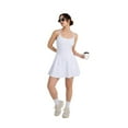 thumbnail image 5 of YITTY Active Women's UltraLuxe Strappy Tennis Dress with Built in Short, Athleisure, 4-Way-Stretch, True White, XL, 5 of 8