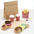 thumbnail image 3 of Juego de hamburguesas de Wooden Play Food Toy Pillowhale para niños pequeños, 3 of 6