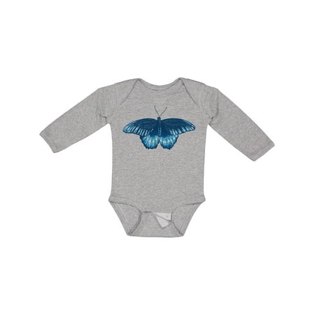 

Inktastic Beautiful Blue Butterfly Gift Baby Boy or Baby Girl Long Sleeve Bodysuit