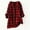 Red, variant on Women's V Neck Long Sleeve Loose Button Down Tunic Blouse Plaid Shirt Casual Comfortable Soft Everyday Wear Versatile Top for Layering(Blue,S)