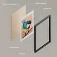thumbnail image 5 of PixonSign Framed Canvas Print Wall Art Set - Pastel Watercolor Geometric Birds Poster Art - Spring Animals Print Gallery Set of 9 Abstract Illustrations Wall Décor for Home - Black, 5 of 5