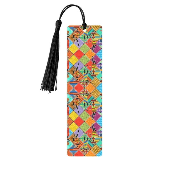 Kdxio Dancing African Womans Print Metal Tassel Bookmarks,Perfect Gift for Art Lovers and Bookworms Metal Bookmarks for Women