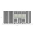thumbnail image 6 of NewAge Products Bold Series Platinum 10 Piece Cabinet Set, Heavy Duty 24-Gauge Steel Garage Storage System, Slatwall / LED Lights Included, 6 of 15