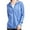 Blue, variant on DailyWear Womens Long Sleeve Thin Cotton Full Zip Up Hoodie Jacket Blue, Small