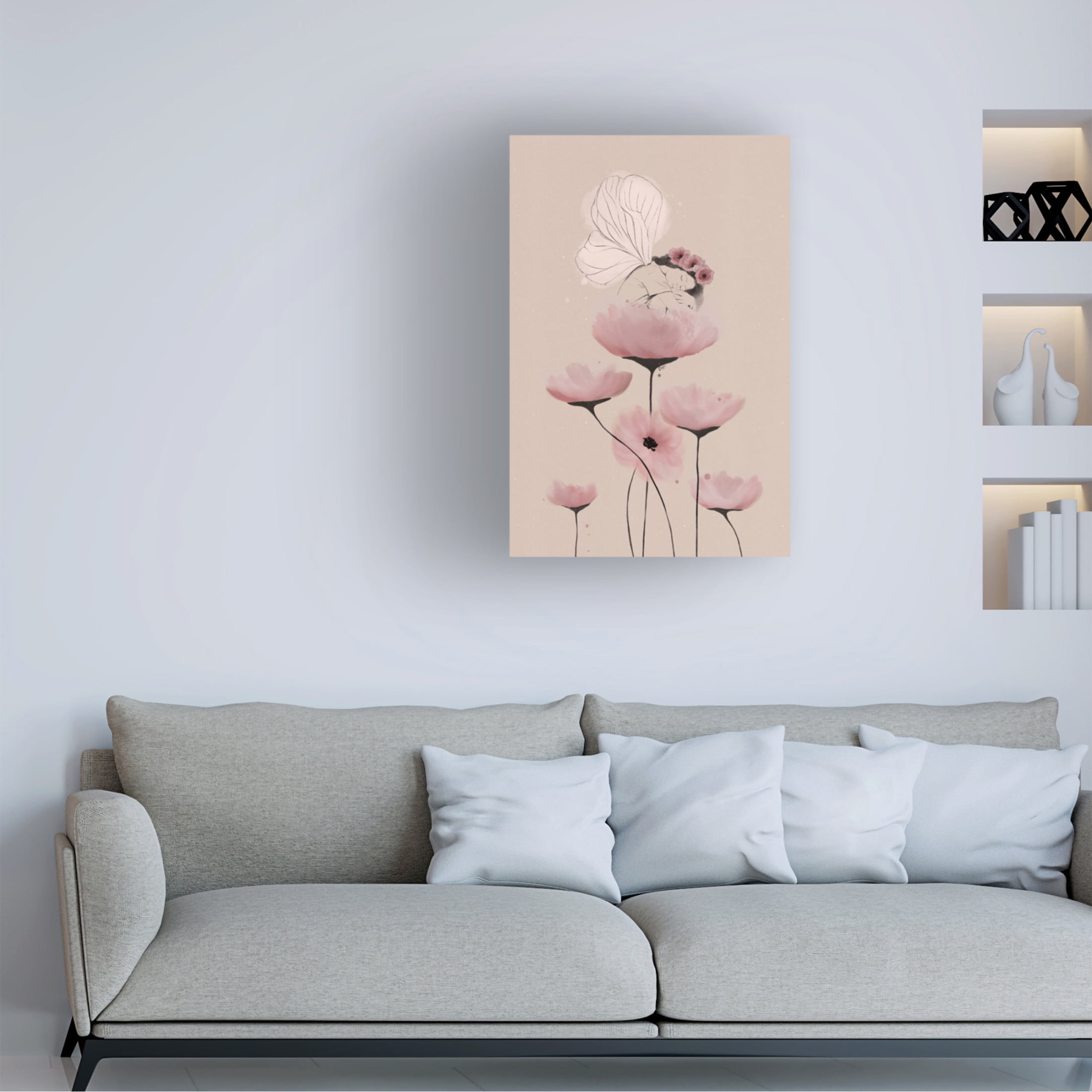 Canvas Wall Art - Christina Palm 'Valentina' Wall Art for Living Room, Bedroom, or Office Décor by Trademark Fine Art - 30 x 47 Inches