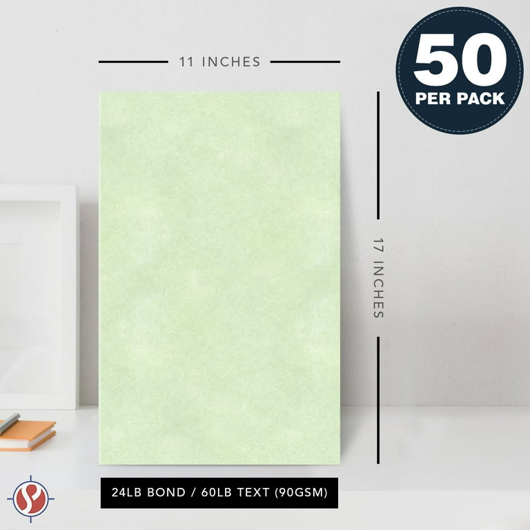 Spring Green Parchment Paper – Great for Certificates, Menus and Wedding  Invitations, 24lb Bond, 60lb Text (90gsm), 8.5 x 11”
